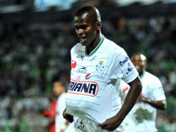 El colombiano Darwin Quintero celebra su anotación. MEXSPORT  /