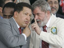 El presidente de Venezuela, Hugo Chávez, se muestra confiado de la victoria de Dilma Rousseff en las próximas elecciones en Brasil. AP  /