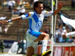 Rodrigo Salinas aseguró la victoria del puebla anotando el segundo gol del partido. MEXSPORT  /