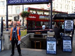 La estación Oxford se encuentra vacía debido a la huelga de trabajadores del tren subterráneo. EFE  /