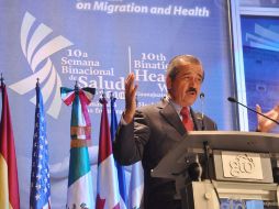 José Ángel Córdova encabeza la X Reunión Binacional de Salud México-Estados Unidos, en Guanajuato. NTX  /