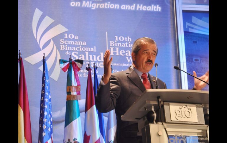 José Ángel Córdova encabeza la X Reunión Binacional de Salud México-Estados Unidos, en Guanajuato. NTX  /