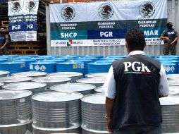 Imagen del pasado 4 de agosto, cuando el Gobierno federal logra un decomiso histórico de precursores químicos. EL UNIVERSAL  /
