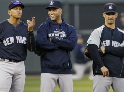 Alex Rodríguez, Derek Jeter y Jorge Posada, están listos y con amplia experiencia para enfrentar a los Mellizos de Minnesota. AP  /
