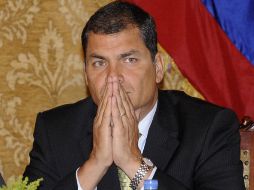 'Claramente detrás de esto está Sociedad Patriótica y los Gutiérre' dijo el presidente Correa. AFP  /