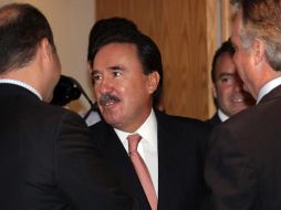 Emilio Gamboa Patrón (centro), secretario general de la CNOP, asegura que la división en el tricolor quedó atrás. EL UNIVERSAL  /