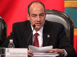 El titular de la PGR, compareció ante las comisiones de Seguridad Pública y de Justicia de la Cámara de Diputados. EL UNIVERSAL  /