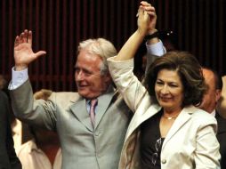 Isabel Miranda de Wallace y Alejandro Martí participaron en la redacción de la ley. NTX  /