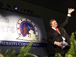 El político Dick Morris habla en la Convención del Partido del Té, que concluyó ayer en Virginia. AP  /