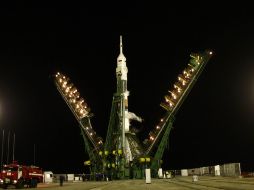 La nave rusa Soyuz TMA-01M antes de su lanzamiento. AFP  /
