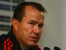 Efraín Flores durante la conferencia de prensa previa al partido amistoso contra Venezuela. MEXSPORT  /
