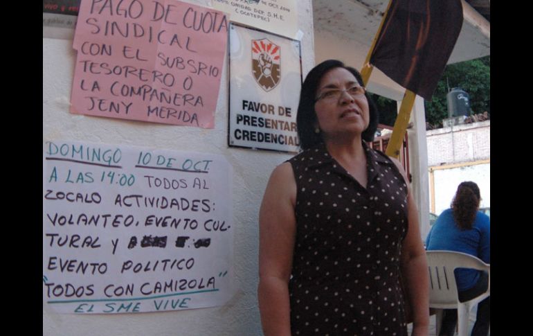 La señora María Andrea Díaz, ex empleada de Luz y Fuerza del Centro ha tenido que cambiar hábitos para poder subsistir. EL UNIVERSAL  /