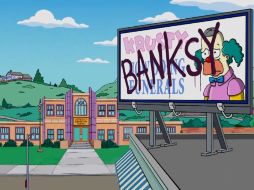 El artista urbano Banksy, participó en la introducción de un nuevo episodio de Los Simpson. ESPECIAL  /