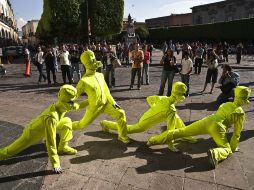 Miembros de la compañía Da Motus! de Suiza inaugurarón la edición 38 del Festival Internacional Cervantino. NOTIMEX  /