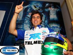 Sergio Pérez, durante la conferencia de prensa donde se aununció la firma con el equipo de F1 Sauber para el 2011. MEXSPORT  /