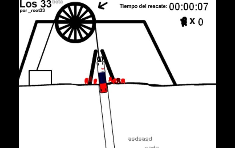 El juego de ''Los 33'' consiste en girar una polea para subir a los mineros por medio de una sencilla imagen. ESPECIAL  /