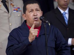 Hugo Chávez durante un discurso previo a su viaje. REUTERS  /
