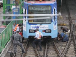 Un vagón del Sistema Eléctrico del Tren Urbano se salió de sus rieles. ARCHIVO  /