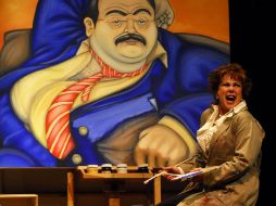 La actriz mexicana Laura Zapata durante la presentación de la obra No seré feliz. NTX  /