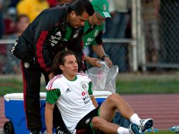 Andrés Guardado de la selección nacional de Mexico, durante una sesión de entrenamiento. MEXSPORT  /