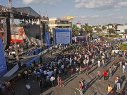 Imagen previa a la develación del reloj panamericano. EL INFORMADOR  /