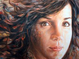 Juan Carlos Navarro combina paisajes surrealistas con rostros de bellas mujeres en la exposición Sin cuenta por un sueño A. HINOJOSA  /