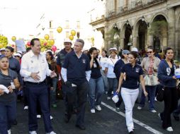 En la caminata por una vida sana, el secretario de Salud dijo que el virus de la influenza estacional se anticipó un poco. E. PACHECO  /