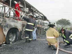 El autobús incendiado pertenece a la línea Ómnibus de México y tenía como destino las ciudades de Fresnillo y Zacatecas. ARCHIVO  /