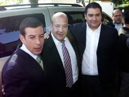 Enrique Alfaro (centro) y Héctor Vielma (derecha) acabaron con sus rencillas mediáticas. E. BARRERA  /