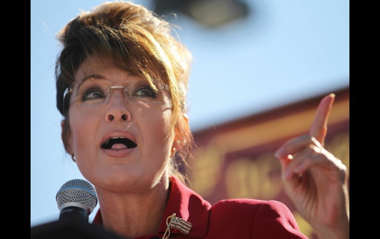 Política y activista, Sarah Palin, en el lanzamiento de la gira del Partido del T. AFP  /
