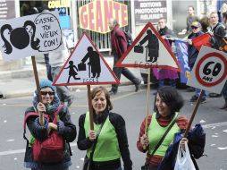 Las autoridades francesas aseguran que la protesta pierde fuerza. EFE  /