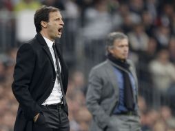 Técnico del AC Milán Massimiliano Allegri, dirigiendo el partido ante el Real Madrid. AP  /
