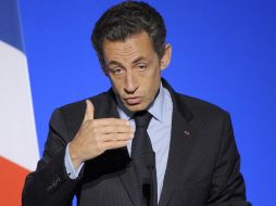 El presidente francés, Nicolas Sarkozy dijo estar satisfecho por la resolución de la Unión Europea sobre los gitanos. EFE  /