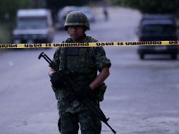 El Ejército mexicano resguarda la zona del ataque. ARCHIVO  /