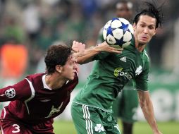 Duelo ante Panathinaikos vs. Rubin  en la Liga de campeones UEFA. AFP  /