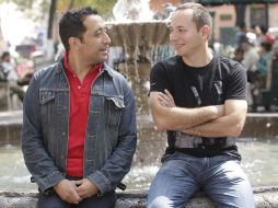 El realizador Julián Hernández y el productor Roberto Fiesco presentan el cortometraje Atmósfera. S.NÚÑEZ  /