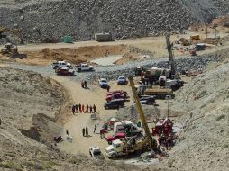 Vista general del yacimiento, en las recientes operaciones de rescate. ESPECIAL  /