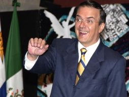 Marcelo Ebrard, al término de la inauguración del XXV Comité Sectorial de la Unión de Ciudades Capitales de Iberoamérica. NTX  /