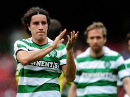 El mediocampista mexicano Efraín Juárez con el conjunto del Celtic de Escocia. MEXSPORT  /