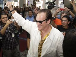Tarantino en la presentación de una de las cintas de su itinerario. S.NÚÑEZ  /