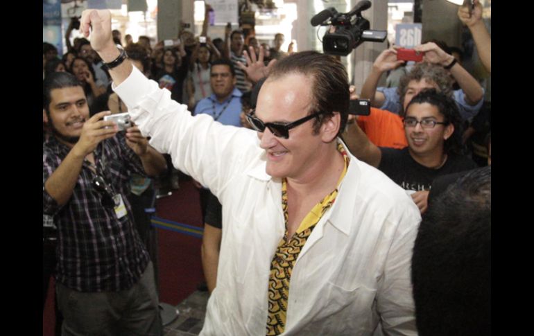 Tarantino en la presentación de una de las cintas de su itinerario. S.NÚÑEZ  /