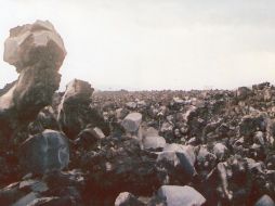 Paisaje de lava petrificada en torno al Ceboruco.• V. GARCÍA  /