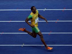 Usain Bolt durante la competencia varonil de 200 mts, de los campeonatos mundiales de Berlin. MEXSPORT  /