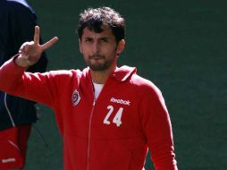 El guardameta del guadalajara sale del entrenamiento. MEXSPORT  /