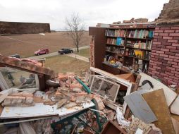 Una casa fue totalmente destruida al paso de la tormenta. AP  /