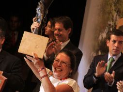 Ma. Del Rocío Echevarría, ganadora del premio al Benefactor Social.  /