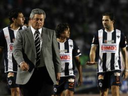 El técnico del Monterrey salió molesto del partido por no haber derrotado al equipo celeste. MEXSPORT  /