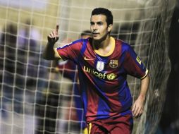 Pedro Rodríguez durante el partido del Barcelona en la Copa del Rey. AP  /
