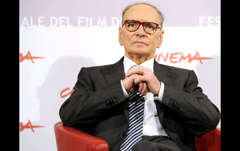Ennio Morricone, de 81 años, fue recibido de forma cálida en el festival. EFE  /