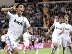 Cristiano Ronaldo festejando un gol con el Real Madrid. EFE  /